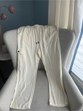 Frye Rayon Drawstring Cargo Pants Utility Chic Size M